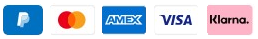 Secure payment methods for Glucotex orders including PayPal, Mastercard, American Express, Visa, and Klarna